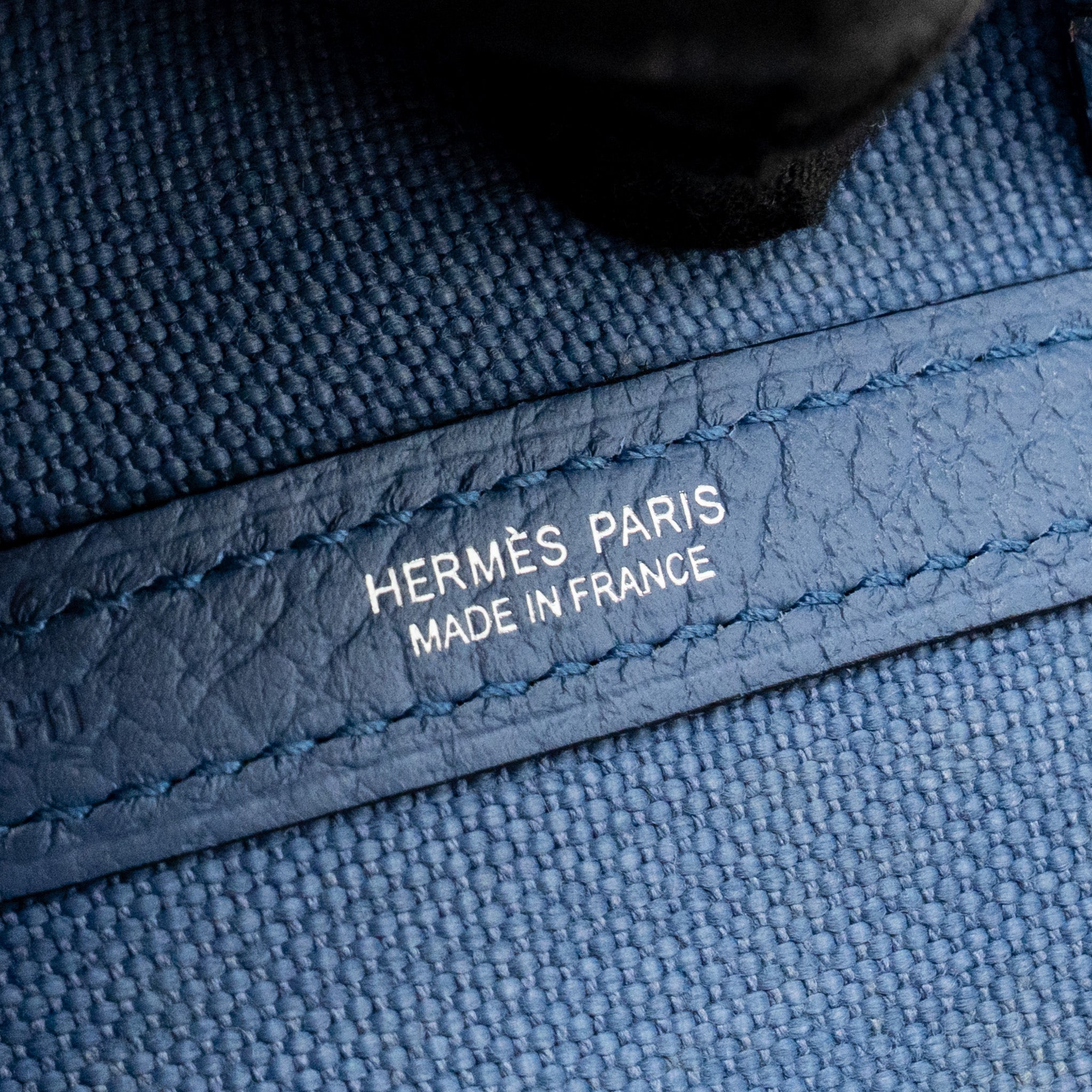HERMES GARDEN PARTY 36 CANVAS/NEGONDA BLUE AGATE SHW