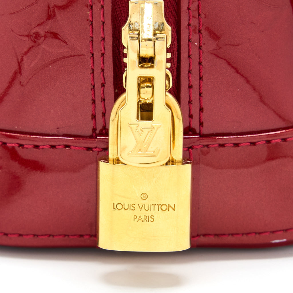 LOUIS VUITTON ALMA BB PATENT RED GHW