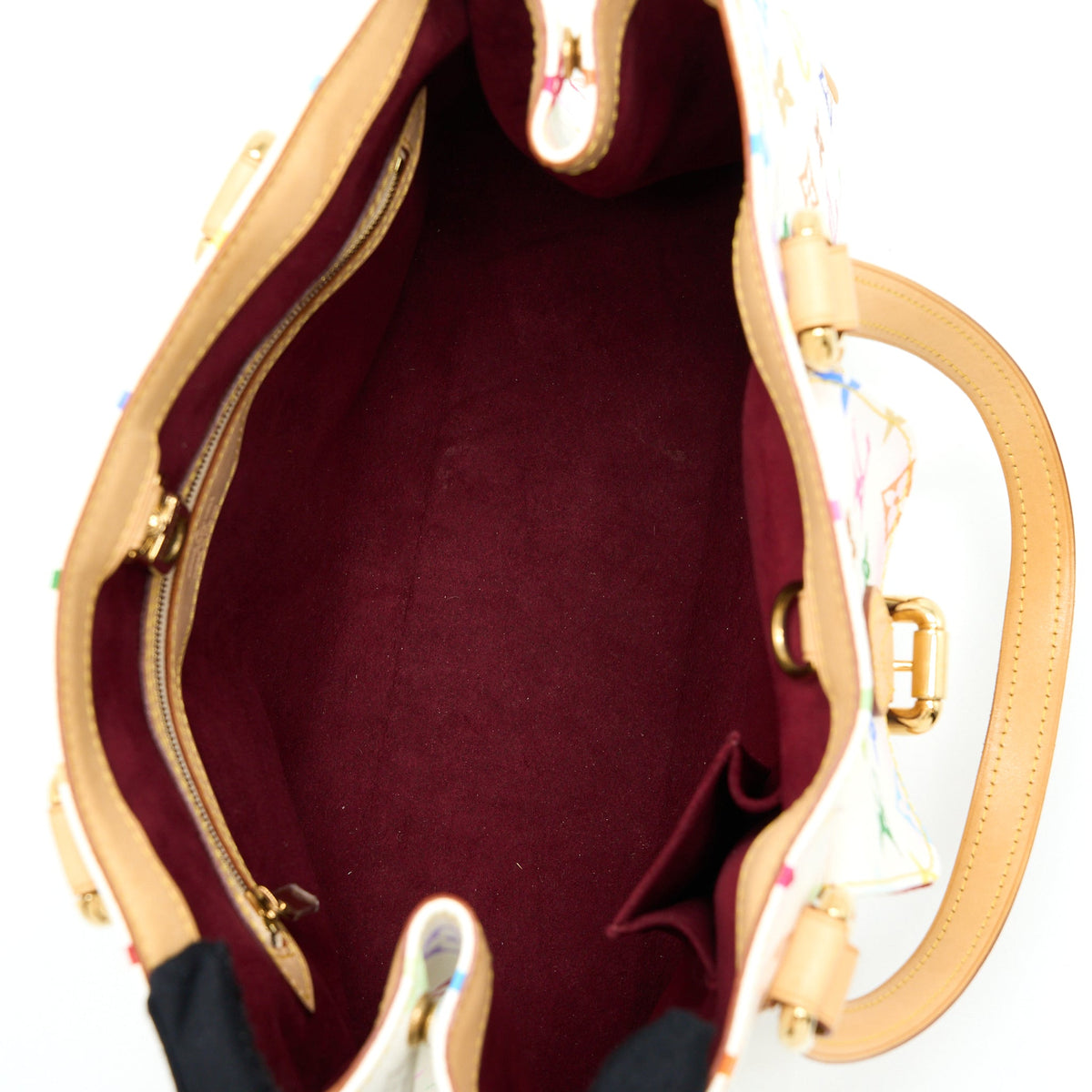 LOUIS VUITTON AURELIA SHOULDER BAG WHITE MULTICOLOUR MONOGRAM CANVAS GHW