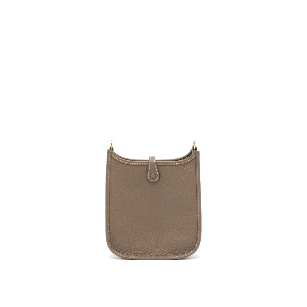 Hermes Mini Evelyne Clemence Etoupe GHW