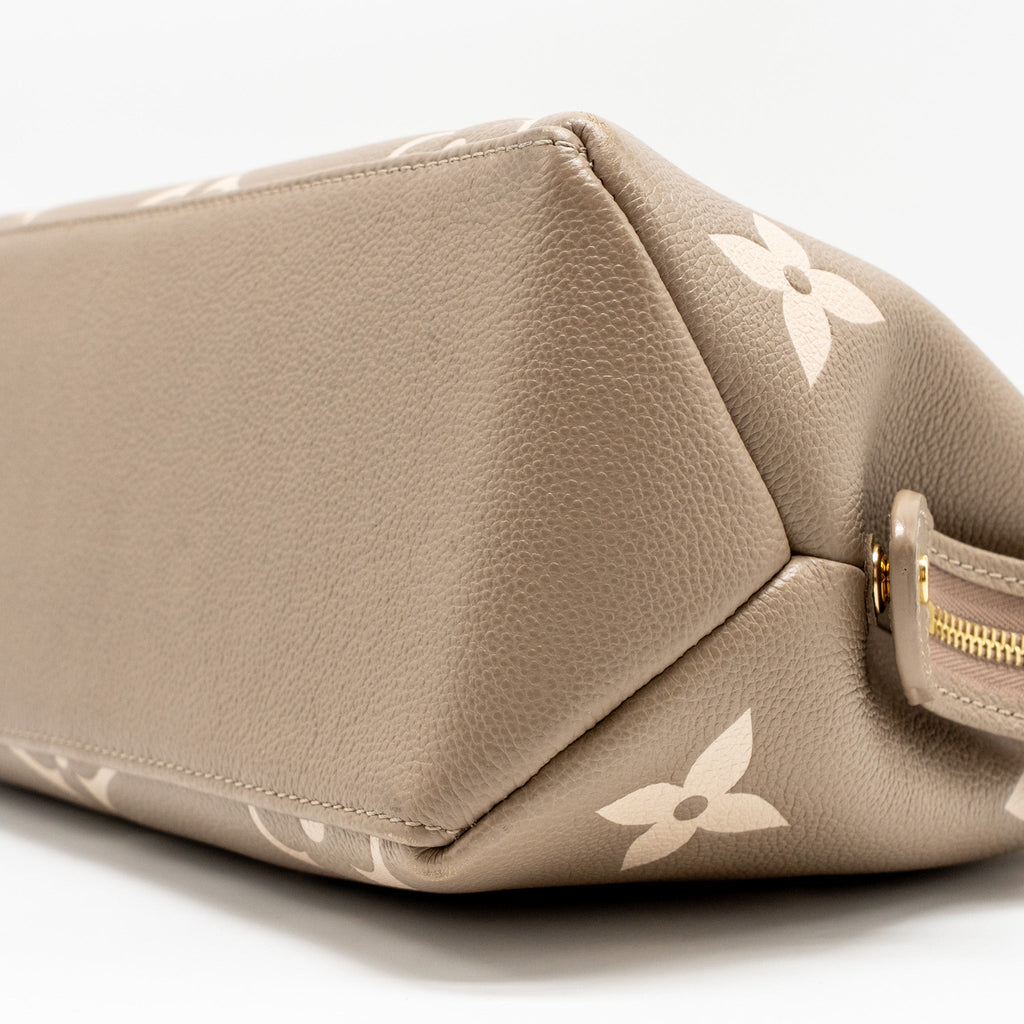LOUIS VUITTON PETIT PALAIS BAG BICOLOUR MONOGRAM EMPREINTE LEATHER TOURTERELLE/CREME GHW