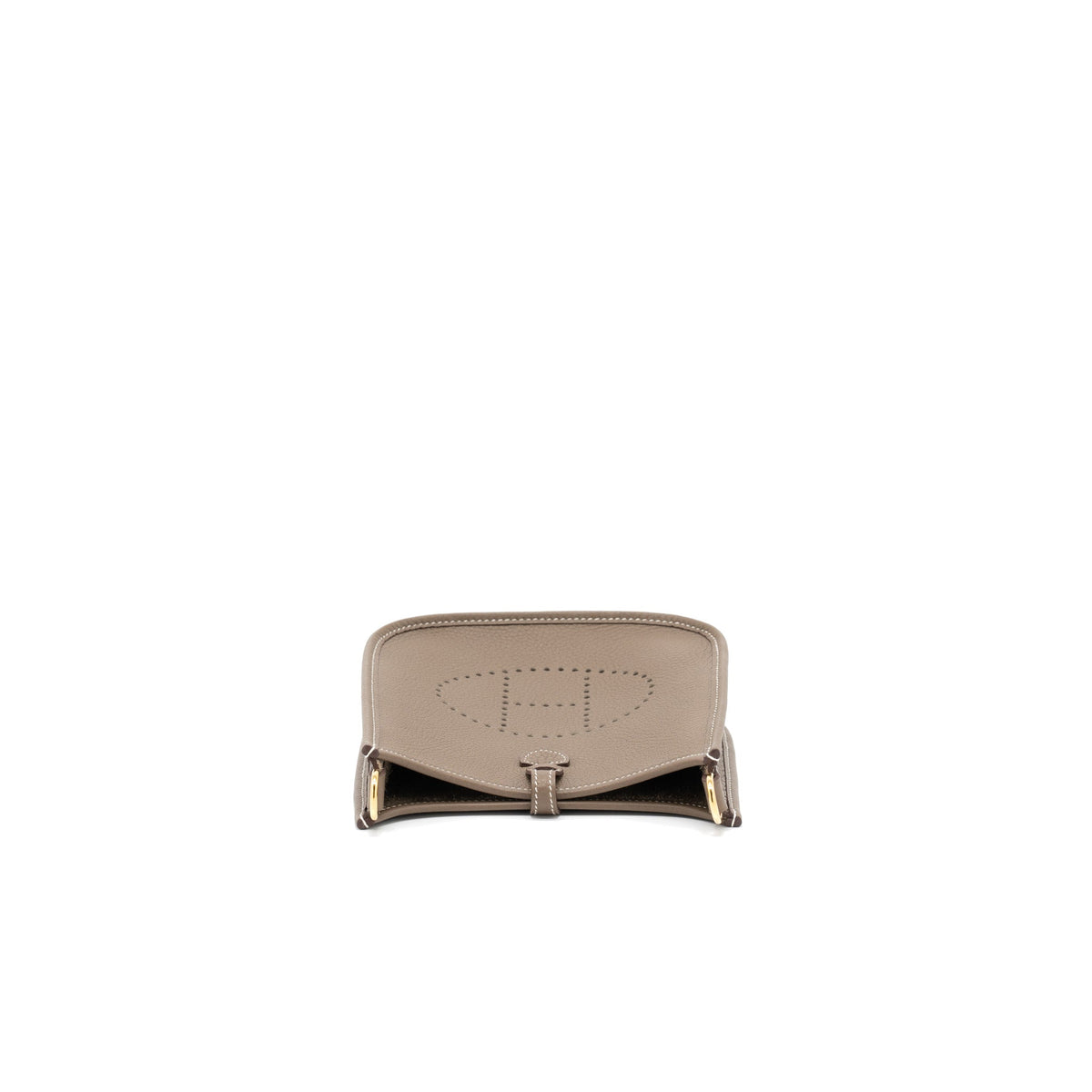 Hermes Mini Evelyne Clemence Etoupe GHW