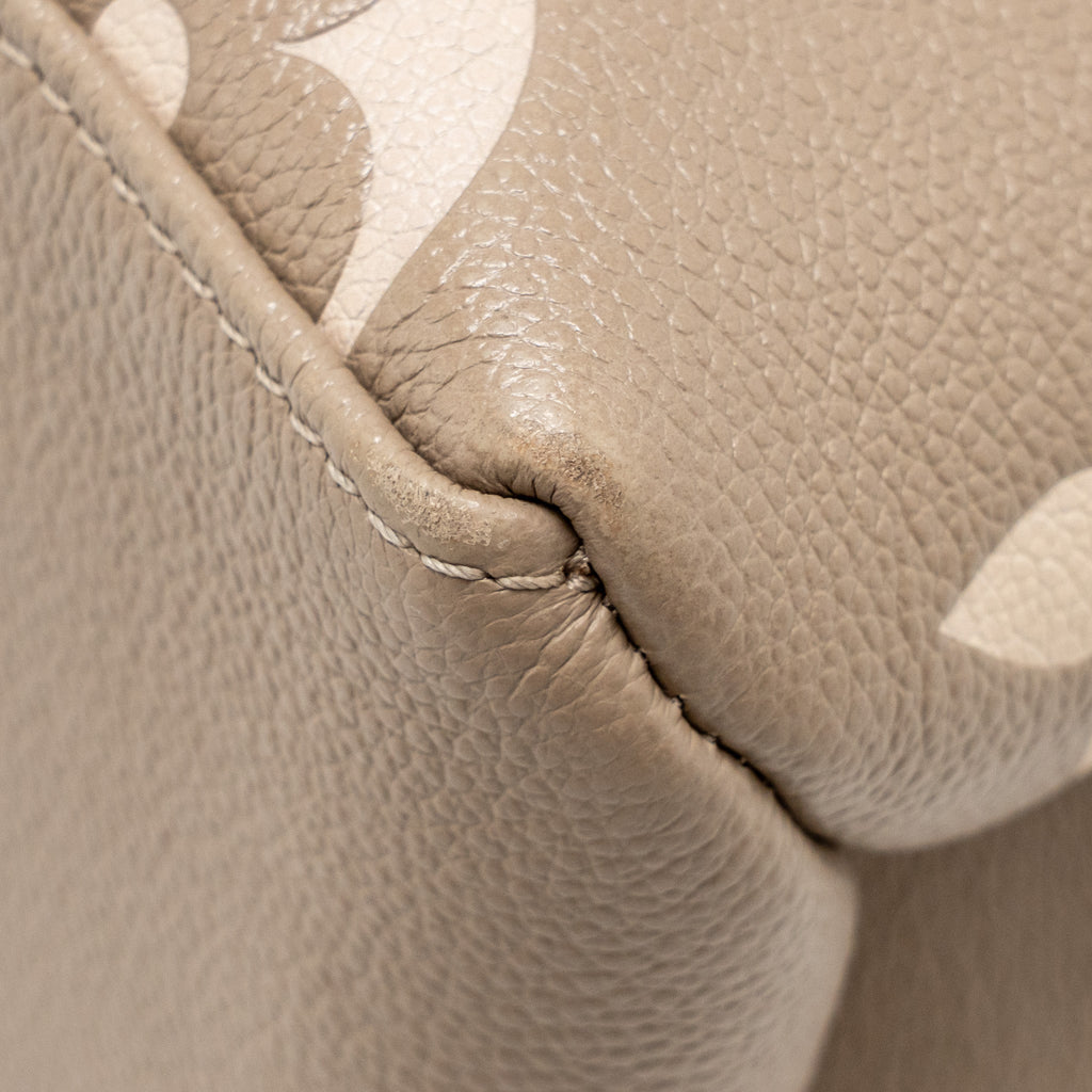LOUIS VUITTON PETIT PALAIS BAG BICOLOUR MONOGRAM EMPREINTE LEATHER TOURTERELLE/CREME GHW