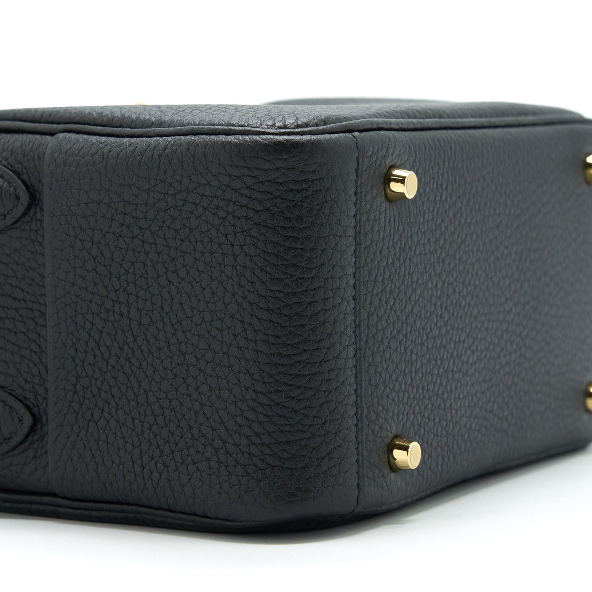 Hermes Mini Lindy Clemence Black GHW
