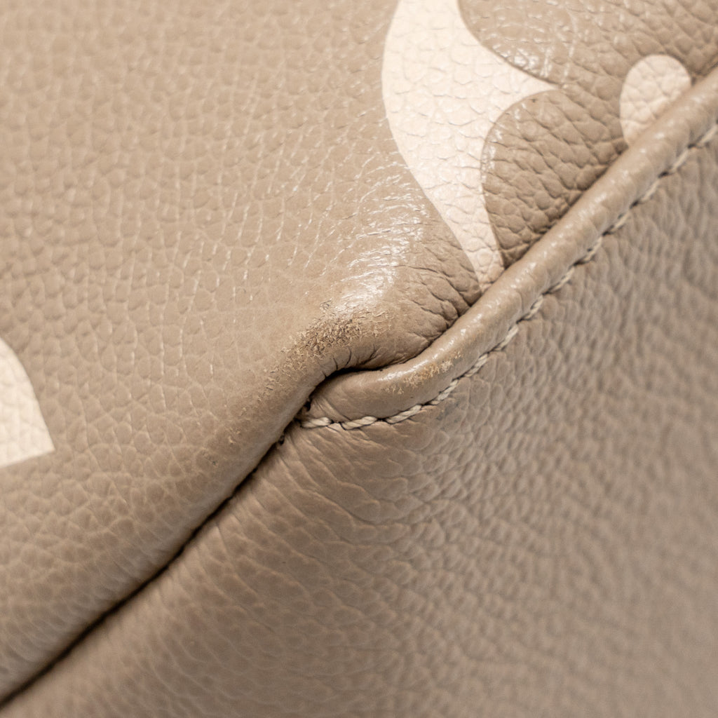LOUIS VUITTON PETIT PALAIS BAG BICOLOUR MONOGRAM EMPREINTE LEATHER TOURTERELLE/CREME GHW