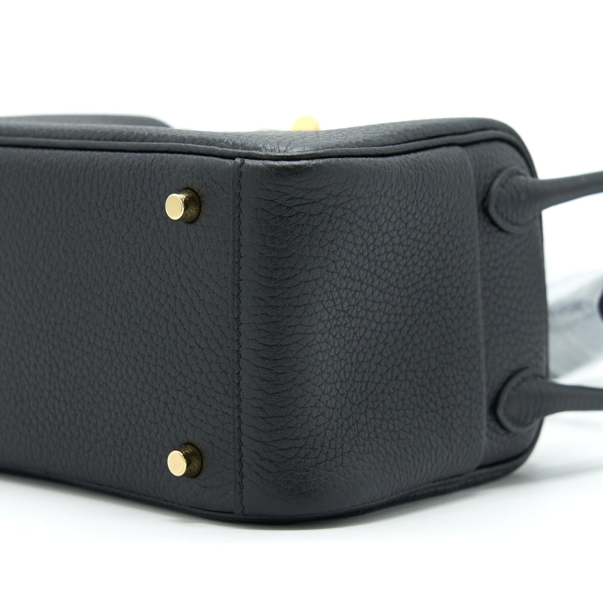 Hermes Mini Lindy Clemence Black GHW