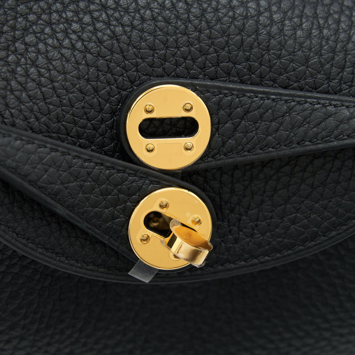 Hermes Mini Lindy Clemence Black GHW