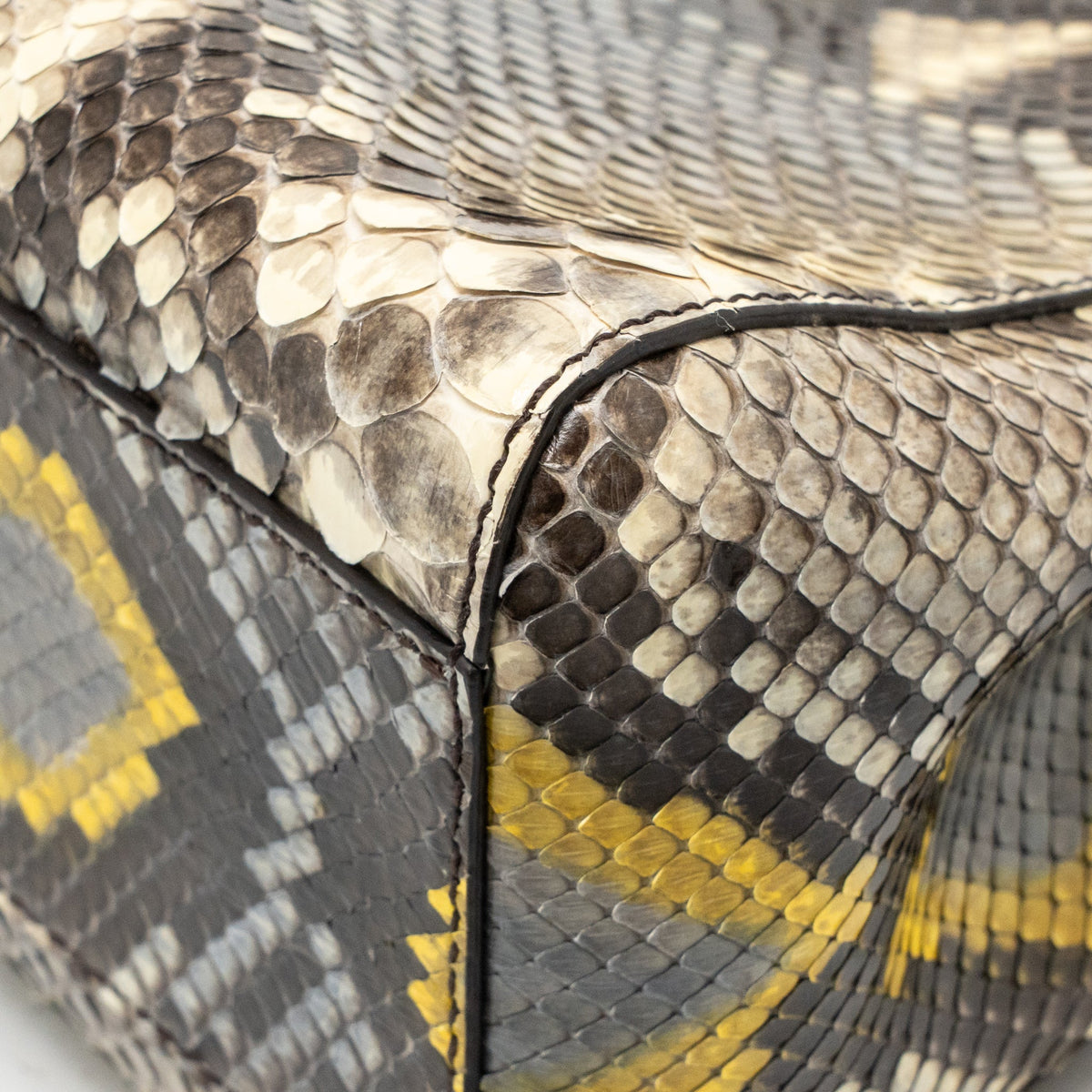 Fendi small peekaboo Iconic Petite natural Python multicoloured SHW
