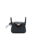 Hermes Mini Lindy Clemence Black GHW