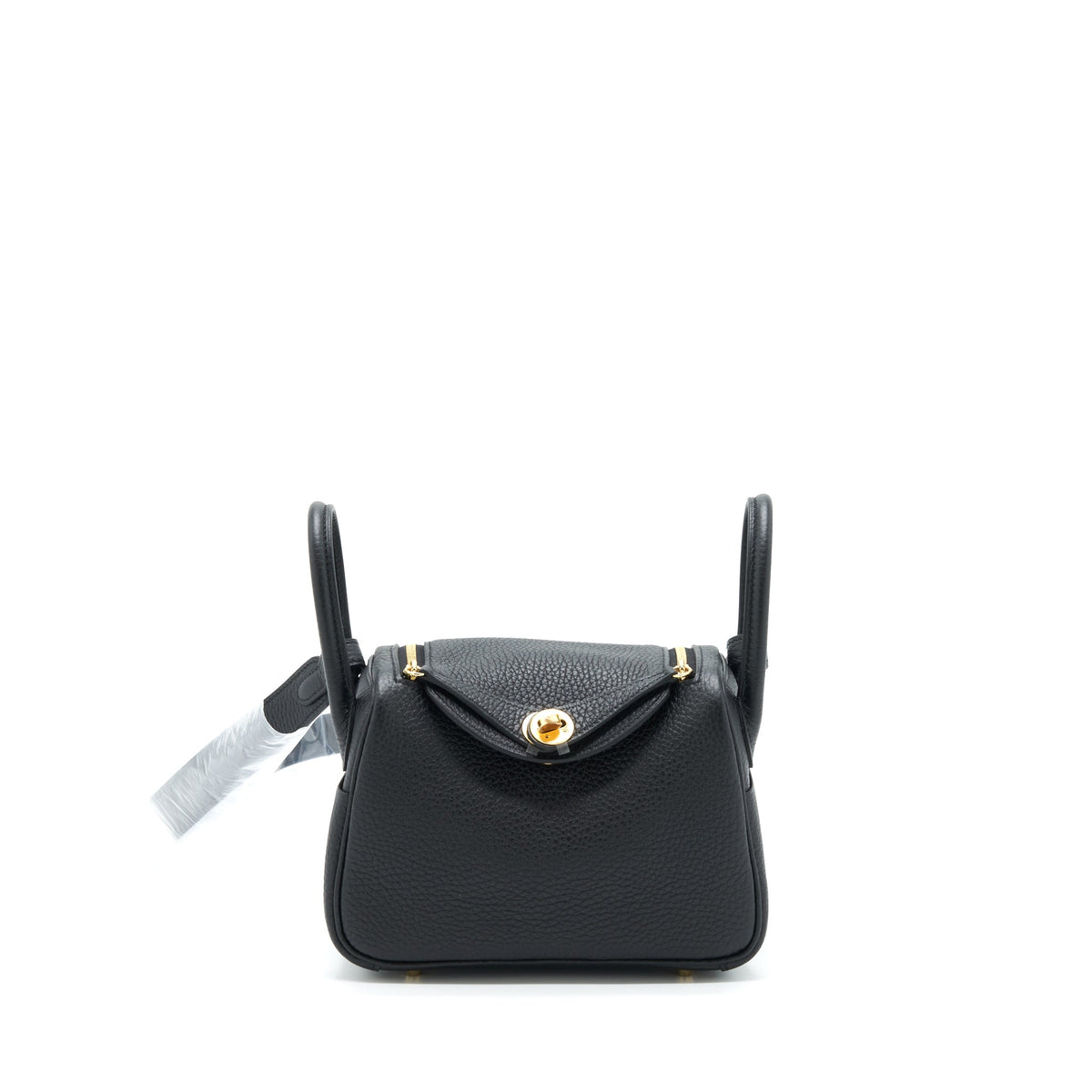 Hermes Mini Lindy Clemence Black GHW
