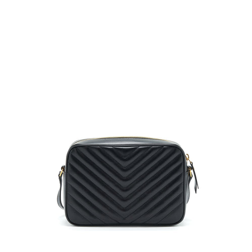 SAINT LAURENT/YSL LOU CAMERA BAG CALFSKIN BLACK GHW