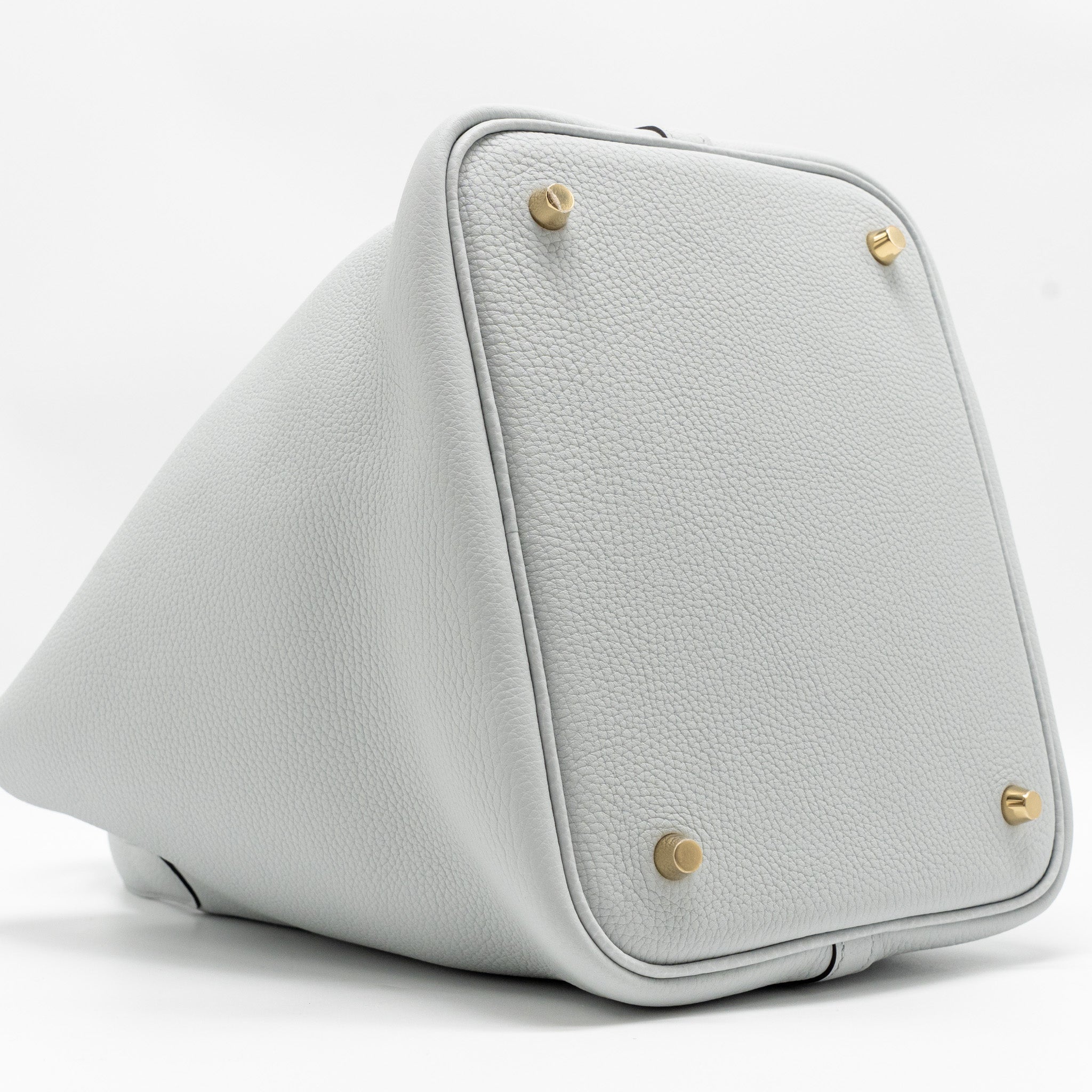HERMES PICOTIN 22 LOCK BAG CLEMENCE BLUE PALE GHW