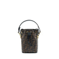 FENDI MON TRESOR MINI BUCKET BAG BLACK/BROWN GHW
