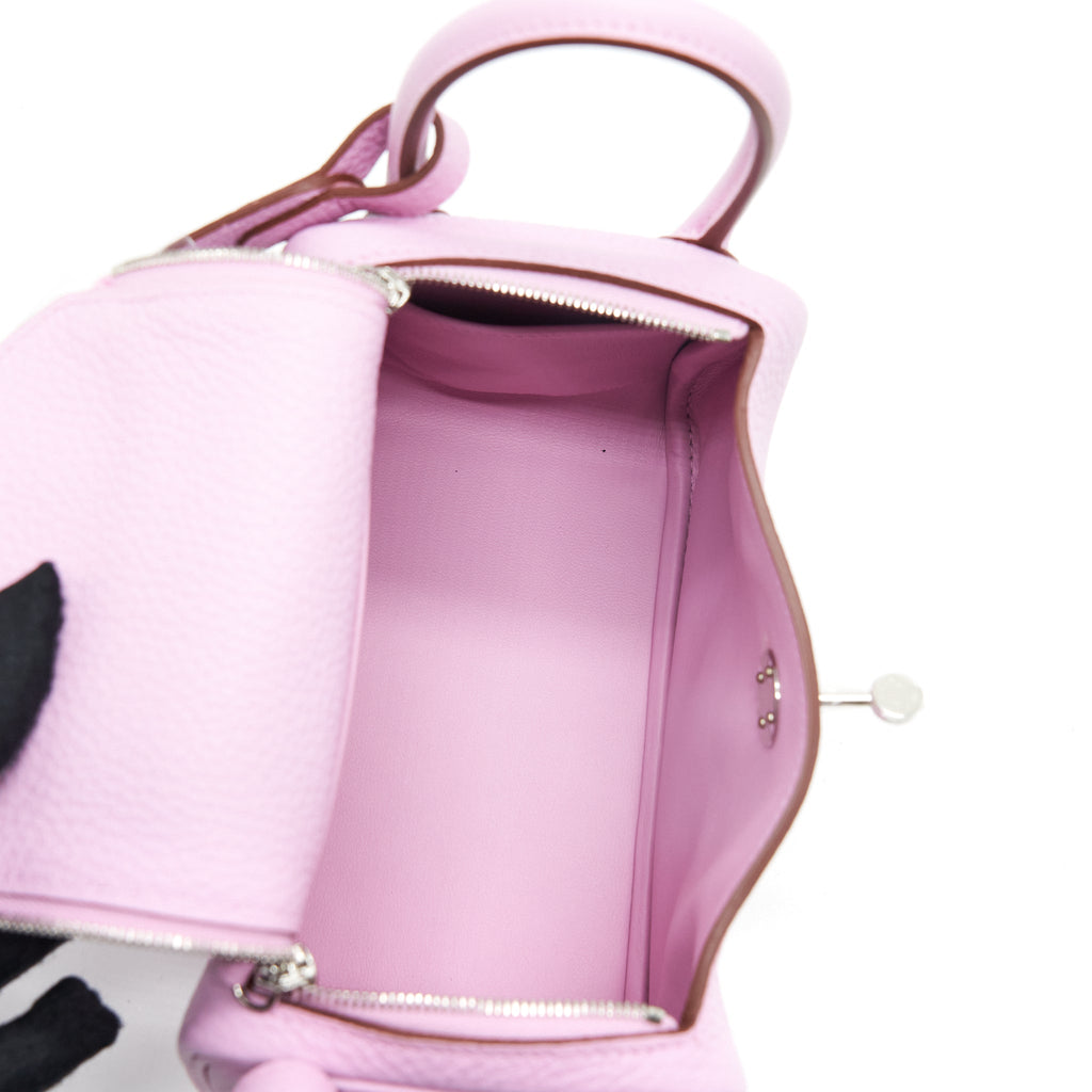 HERMES MINI LINDY CLEMENCE X9 MAUVE SYLVESTRE SHW
