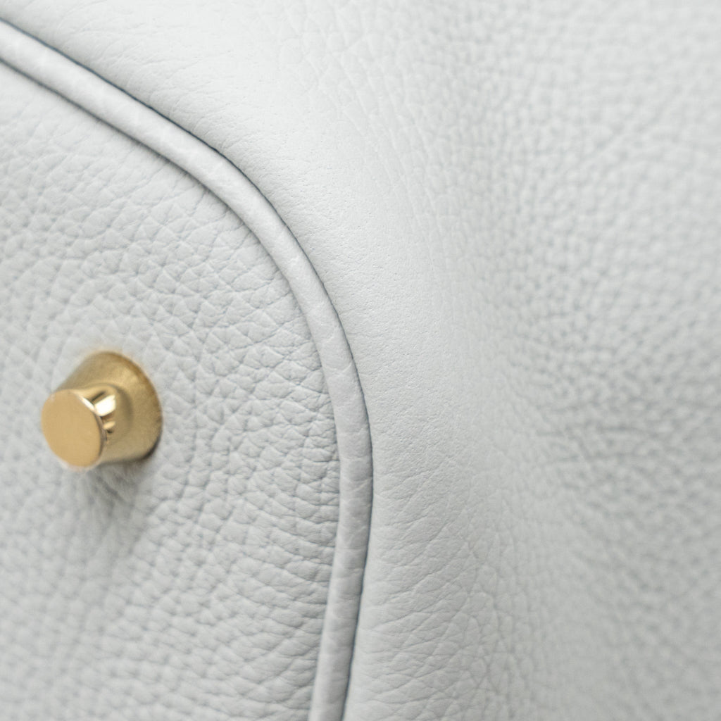 HERMES PICOTIN 22 LOCK BAG CLEMENCE BLUE PALE GHW