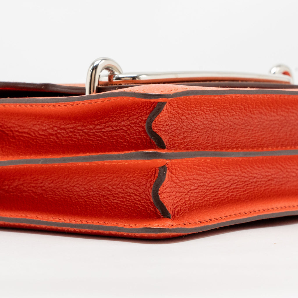 HERMES MINI ROULIS EVERCOLOR BICOLOR CAPUCINE / TERRE BATTUE SHW