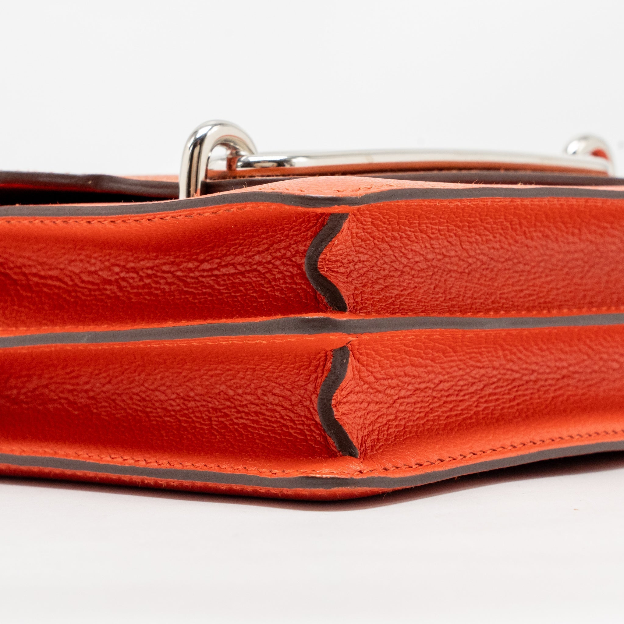 HERMES MINI ROULIS EVERCOLOR BICOLOR CAPUCINE / TERRE BATTUE SHW