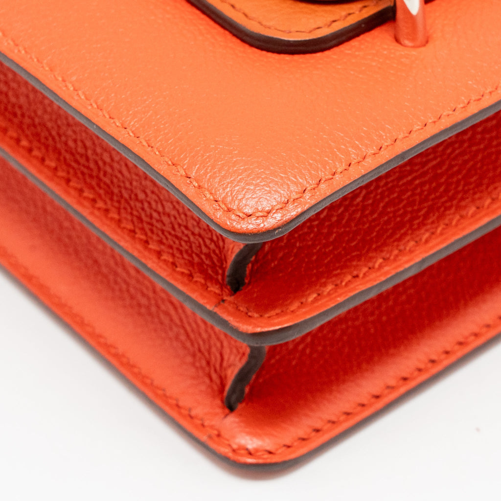 HERMES MINI ROULIS EVERCOLOR BICOLOR CAPUCINE / TERRE BATTUE SHW
