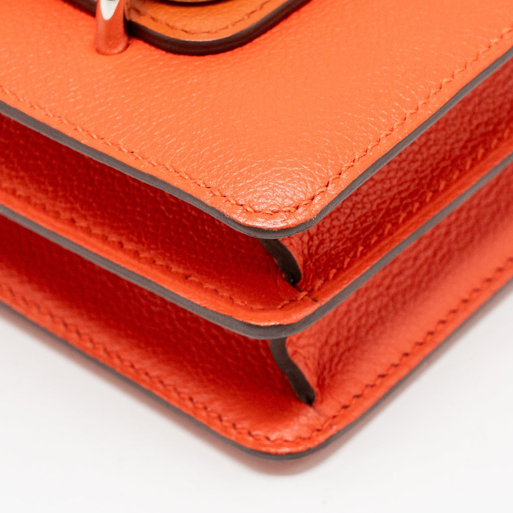 HERMES MINI ROULIS EVERCOLOR BICOLOR CAPUCINE / TERRE BATTUE SHW
