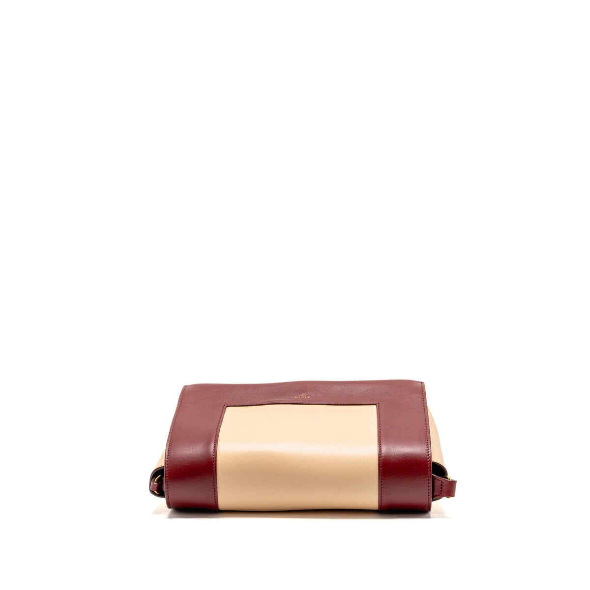 Celine Medium Frame Bag Calfskin Ruby Red / Beige GHW