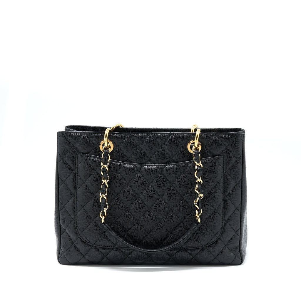CHANEL GRAND SHOPPING TOTE BAG CAVIAR BLACK GHW