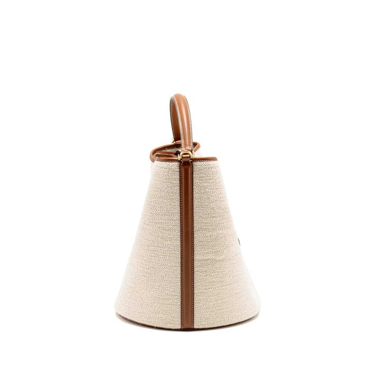 Celine 16 Bucket Bag Canvas / Leather Natural / Tan GHW