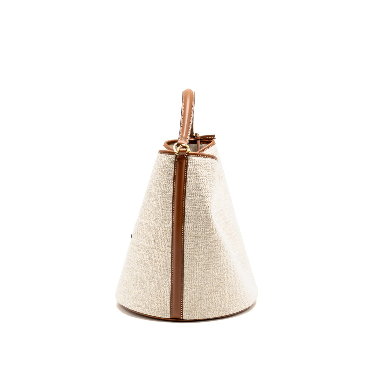 Celine 16 Bucket Bag Canvas / Leather Natural / Tan GHW
