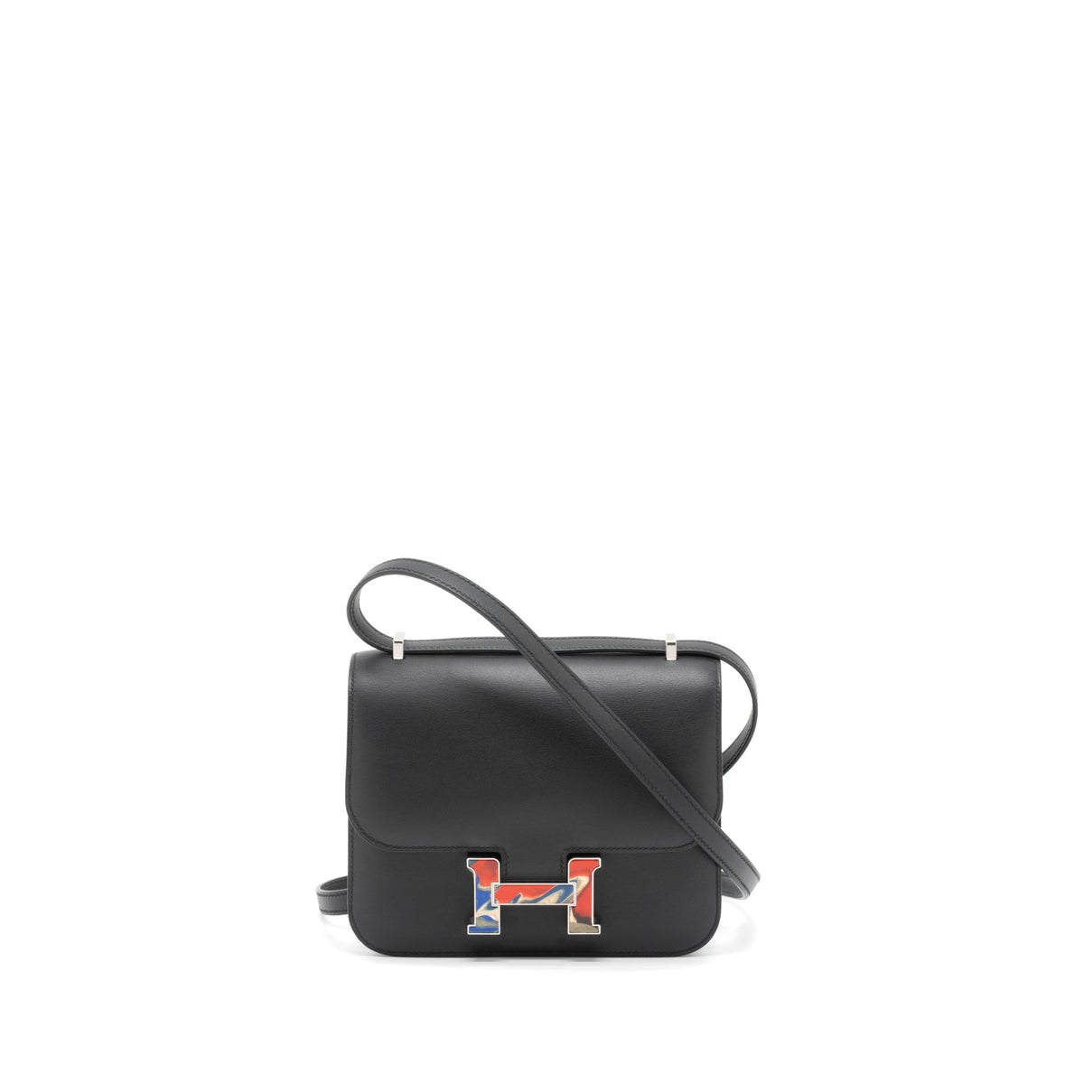 Hermes Constance Mini Marble Lock Swift Black/Multicolour SHW