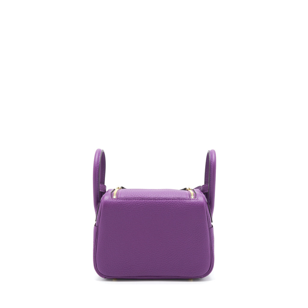 HERMES MINI LINDY CLEMENCE P9 ANEMONE GHW