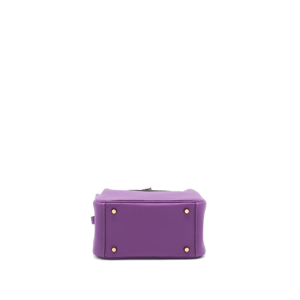 HERMES MINI LINDY CLEMENCE P9 ANEMONE GHW