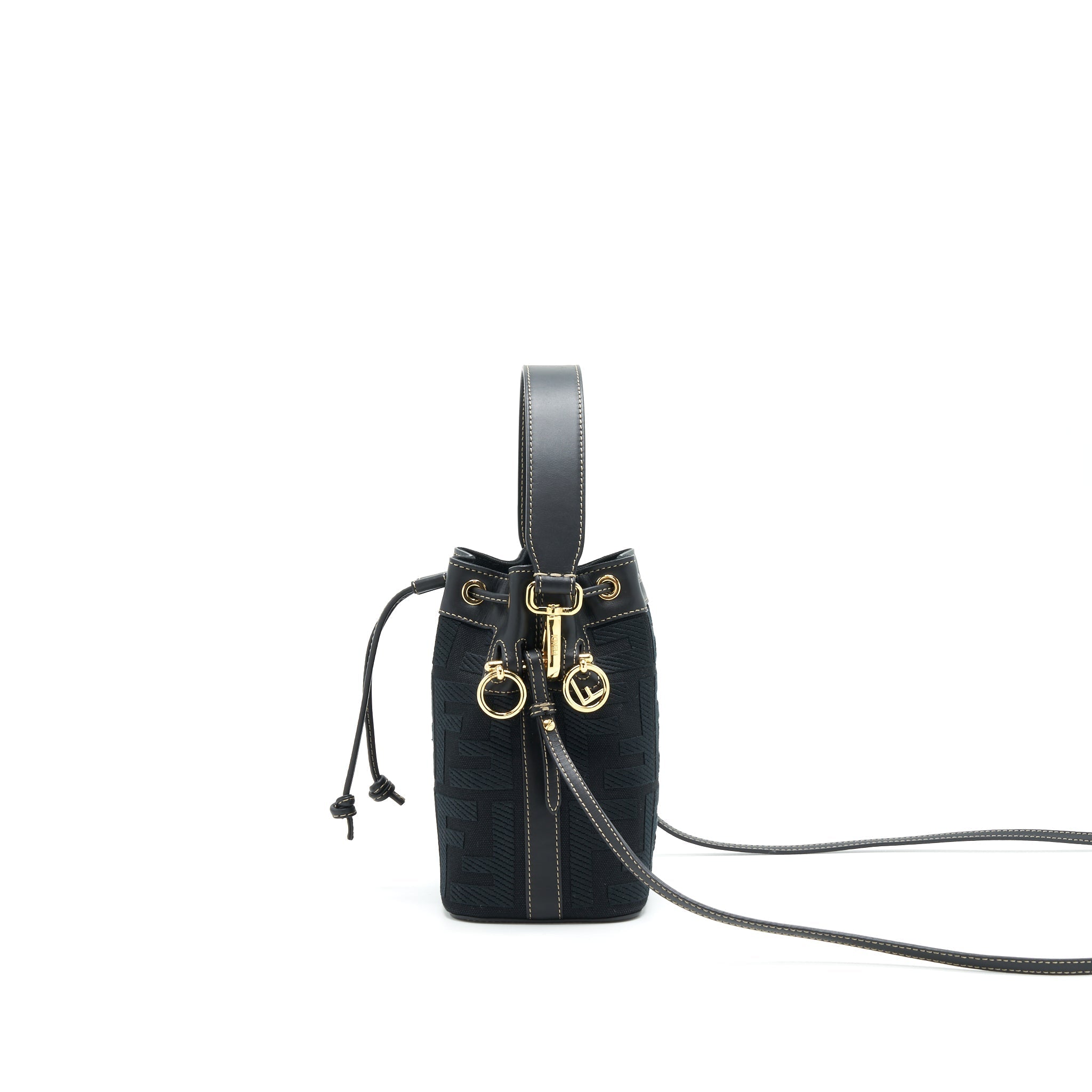 FENDI MON TRESOR BLACK CANVAS BAG