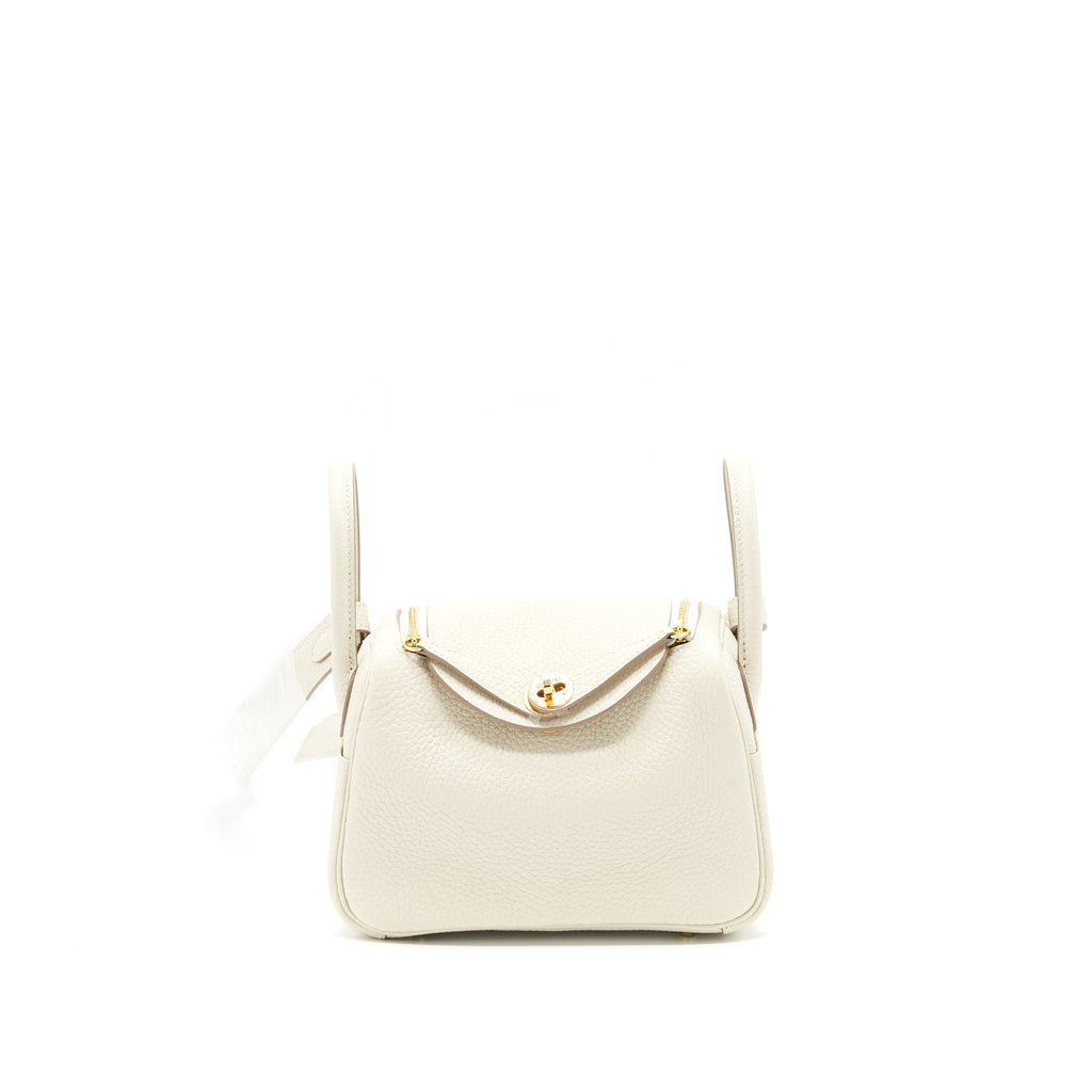 Hermes Mini Lindy Craie GHW
