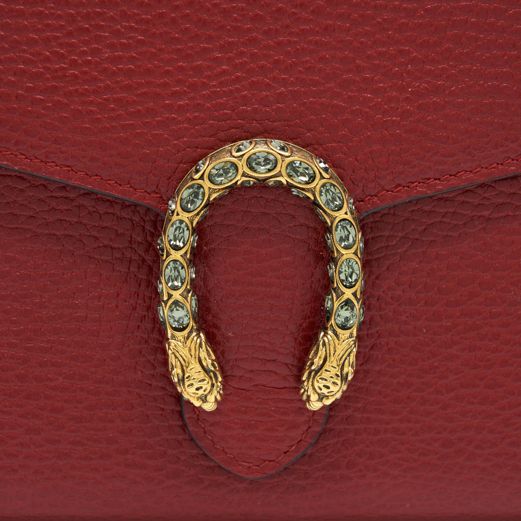 GUCCI DIONYSUS CHAIN WALLET RED GOLD/SLIVER HARDWARE