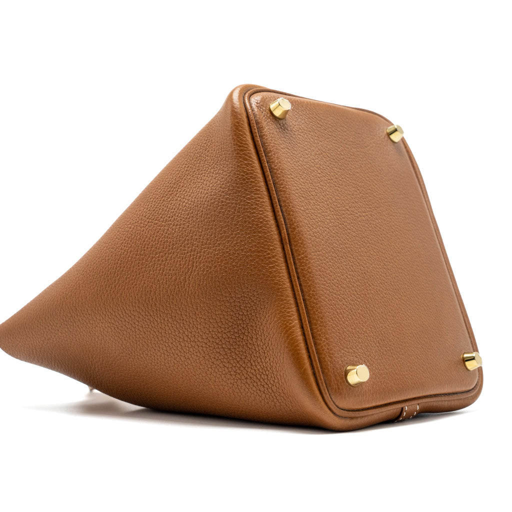 Hermes Picotin 18 Lock Bag Barenia Faubourg Gold GHW