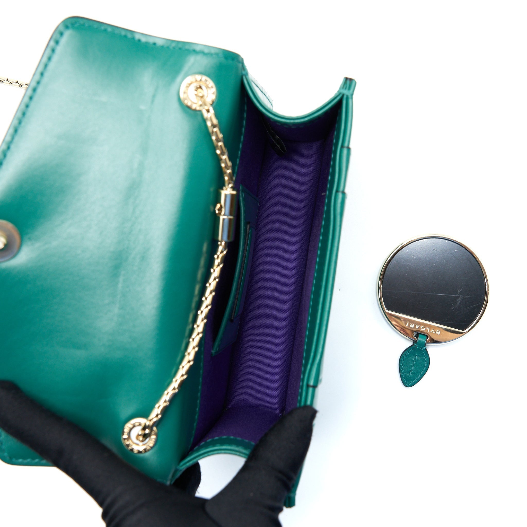 BVLGARI SERPENTI FOREVER CROSSBODY GREEN