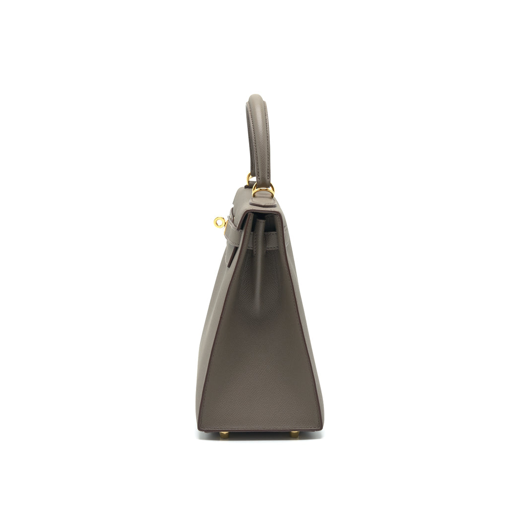 Hermes Kelly 28 Epsom Leather 8F Etain GHW