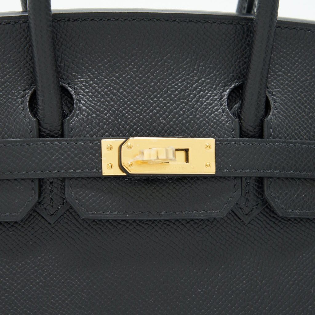 HERMES BIRKIN 25 SELLIER BLACK WITH GHW