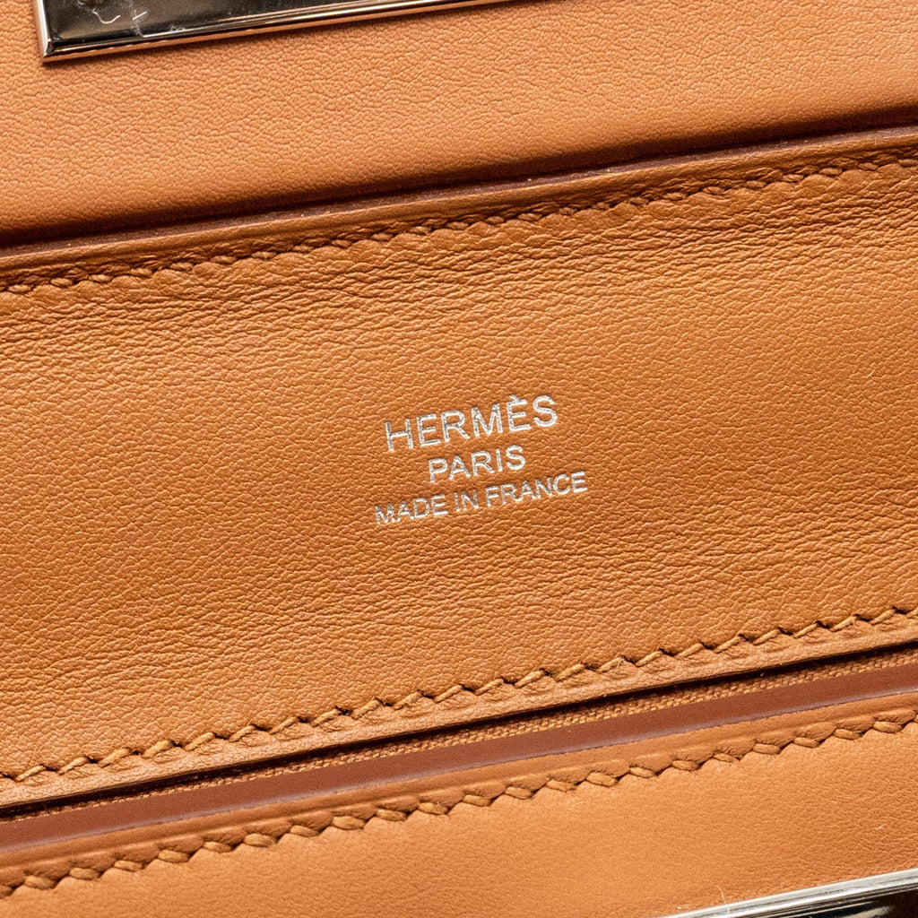 HERMES MINI 24/24 2424-21 BAG EVERCOLOR/SWIFT GOLD SHW