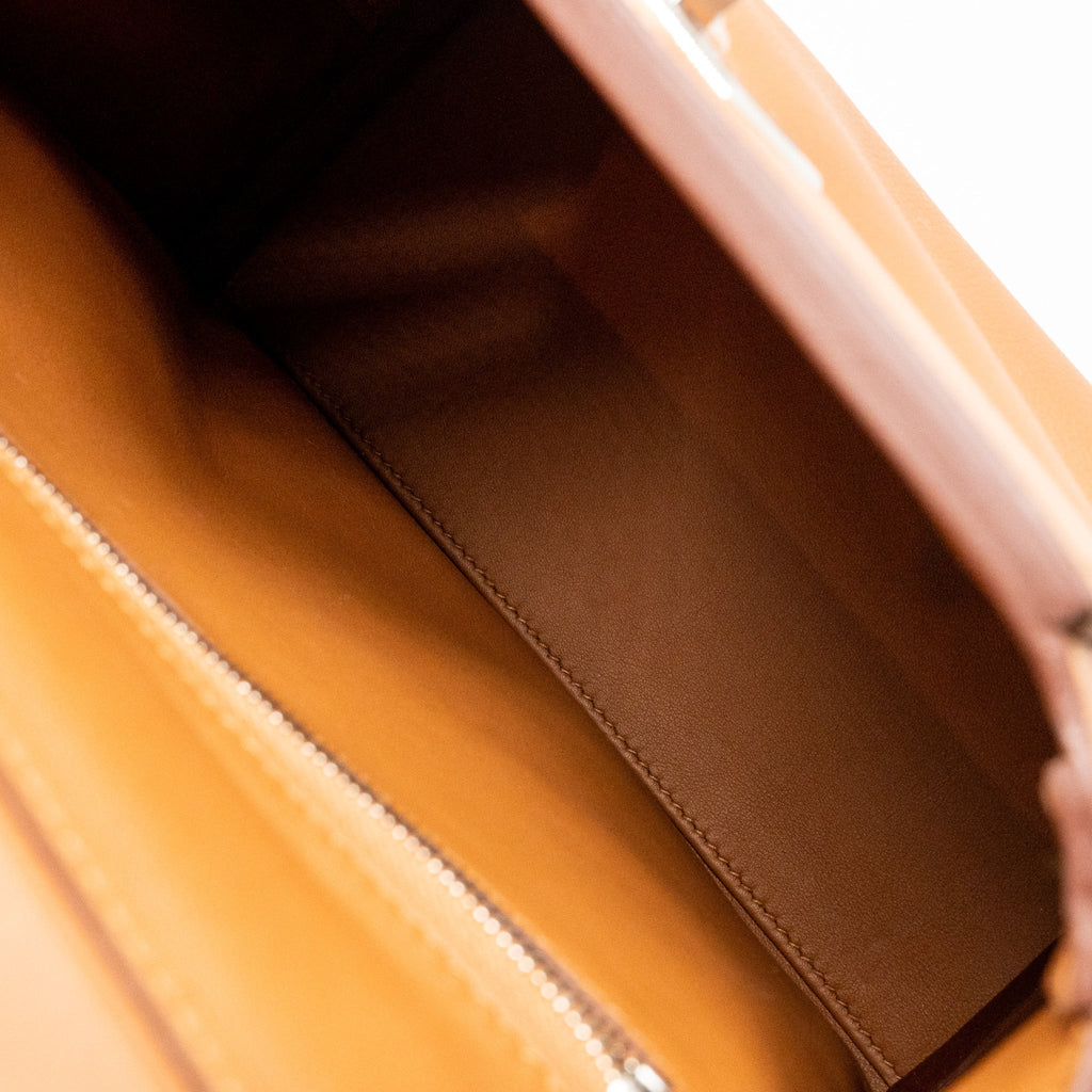 HERMES MINI 24/24 2424-21 BAG EVERCOLOR/SWIFT GOLD SHW