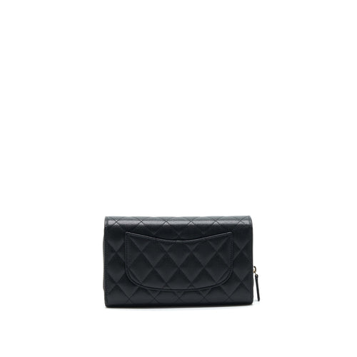 CHANEL 22C 3 IN 1 WALLET ON CHAIN CAVIAR BLACK LGHW