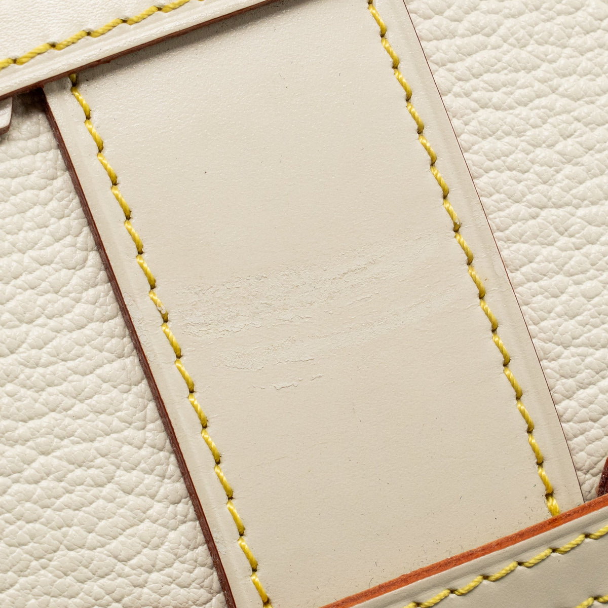 LOUIS VUITTON VINTAGE SUHALI L’EPANOUI PM LEATHER WHITE GHW