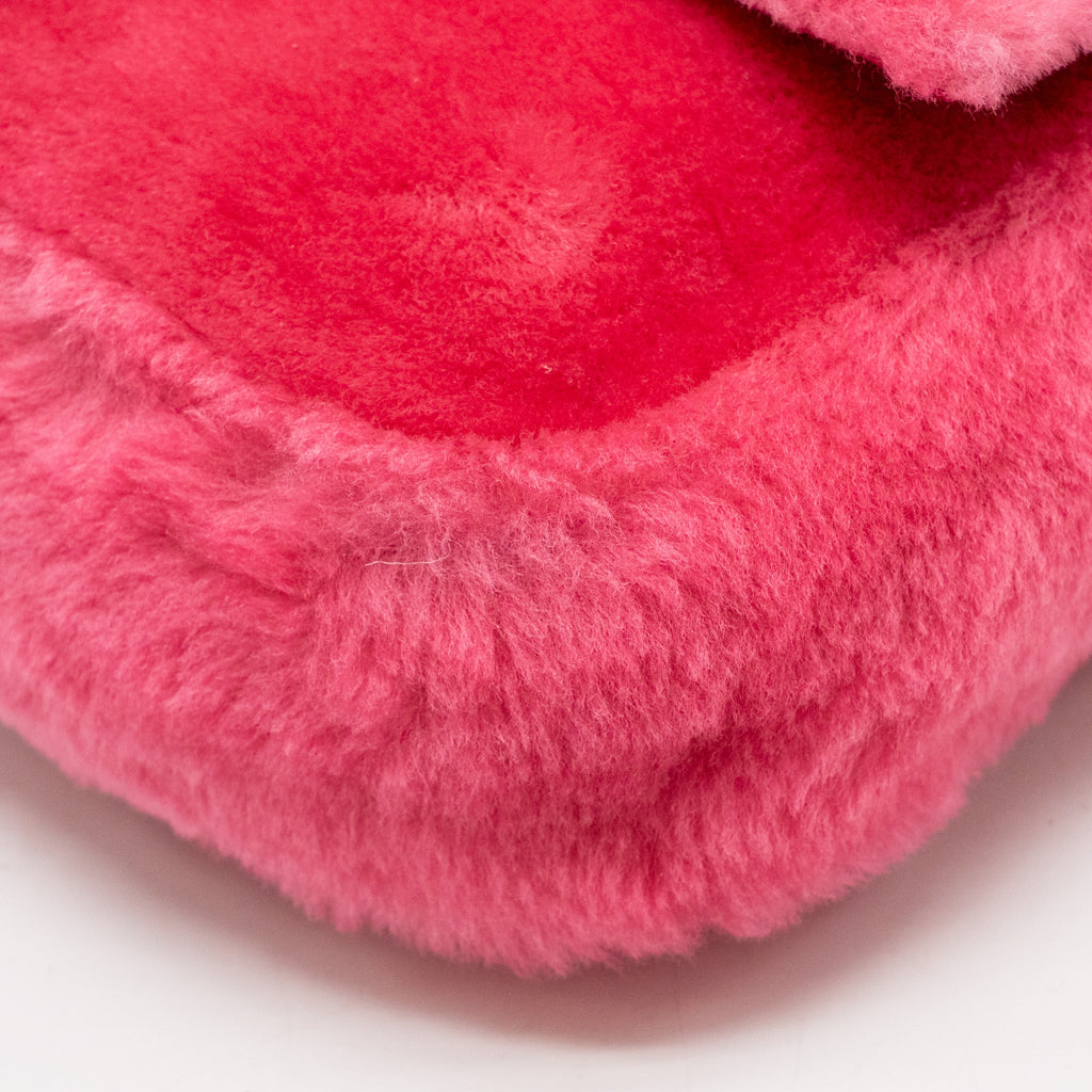 Fendi baguette bag shearling Nappa lambskin Pink SHW