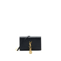 Saint Lauren Kate wallet on chain with Tassel black GHW