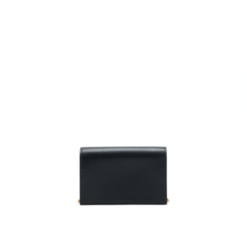 SAINT LAURENT  KATE WALLET ON CHAIN WITH TASSEL BLACK GHW