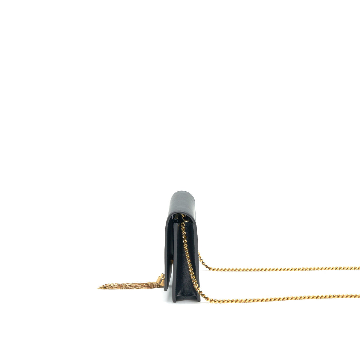 Saint Lauren Kate wallet on chain with Tassel black GHW