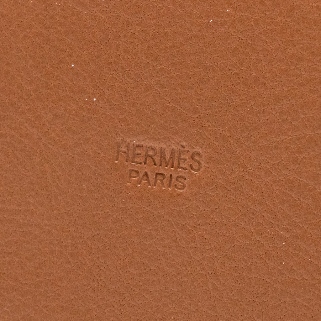 HERMES SAMARCANDE PAPERWEIGHT WOOD / TAURILLON LEATHER INDIGO