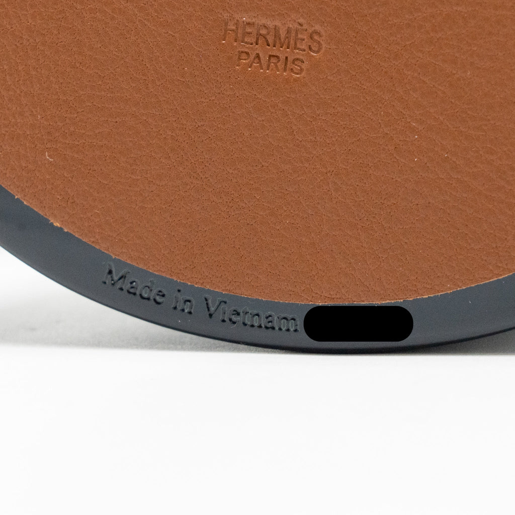 HERMES SAMARCANDE PAPERWEIGHT WOOD / TAURILLON LEATHER INDIGO
