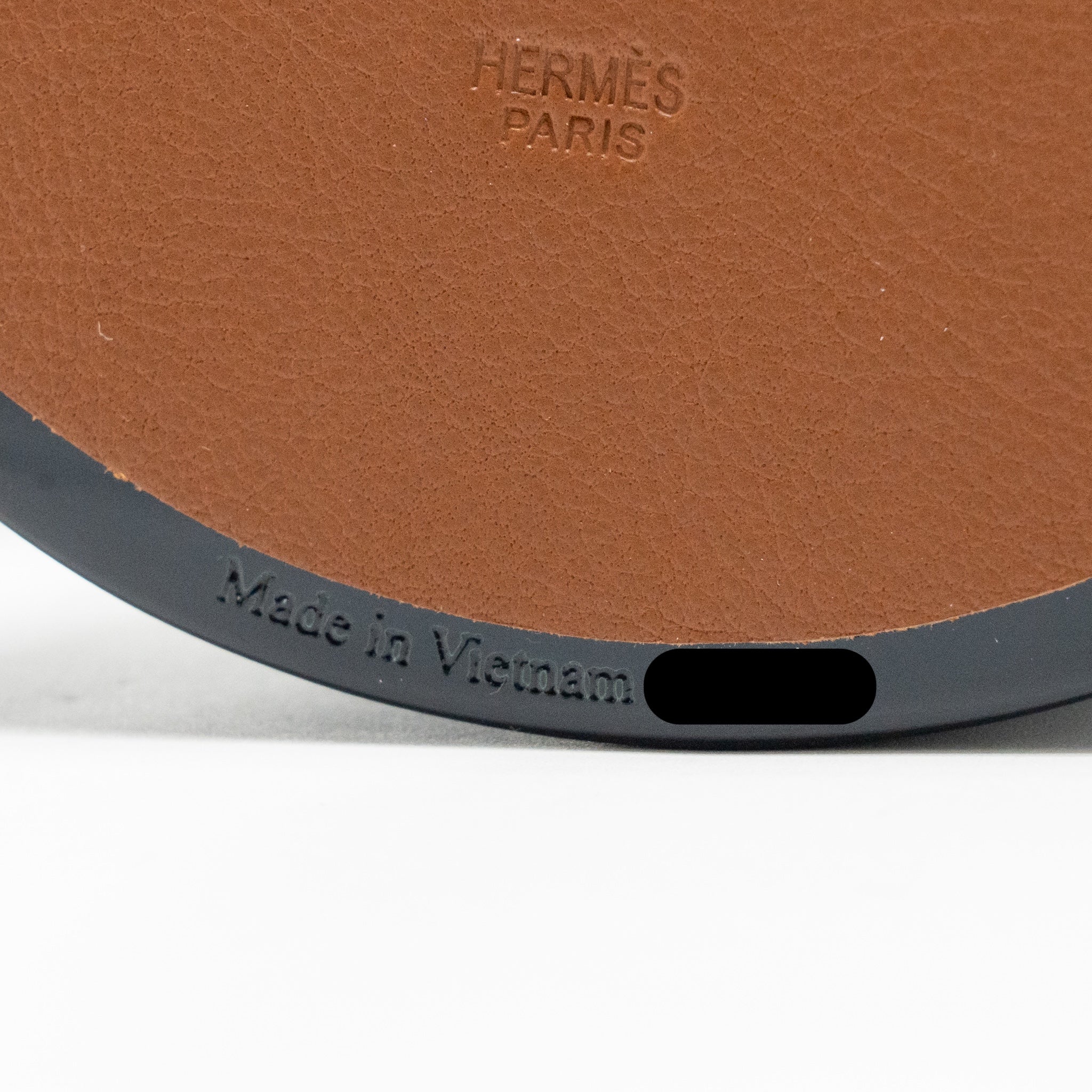 HERMES SAMARCANDE PAPERWEIGHT WOOD / TAURILLON LEATHER INDIGO