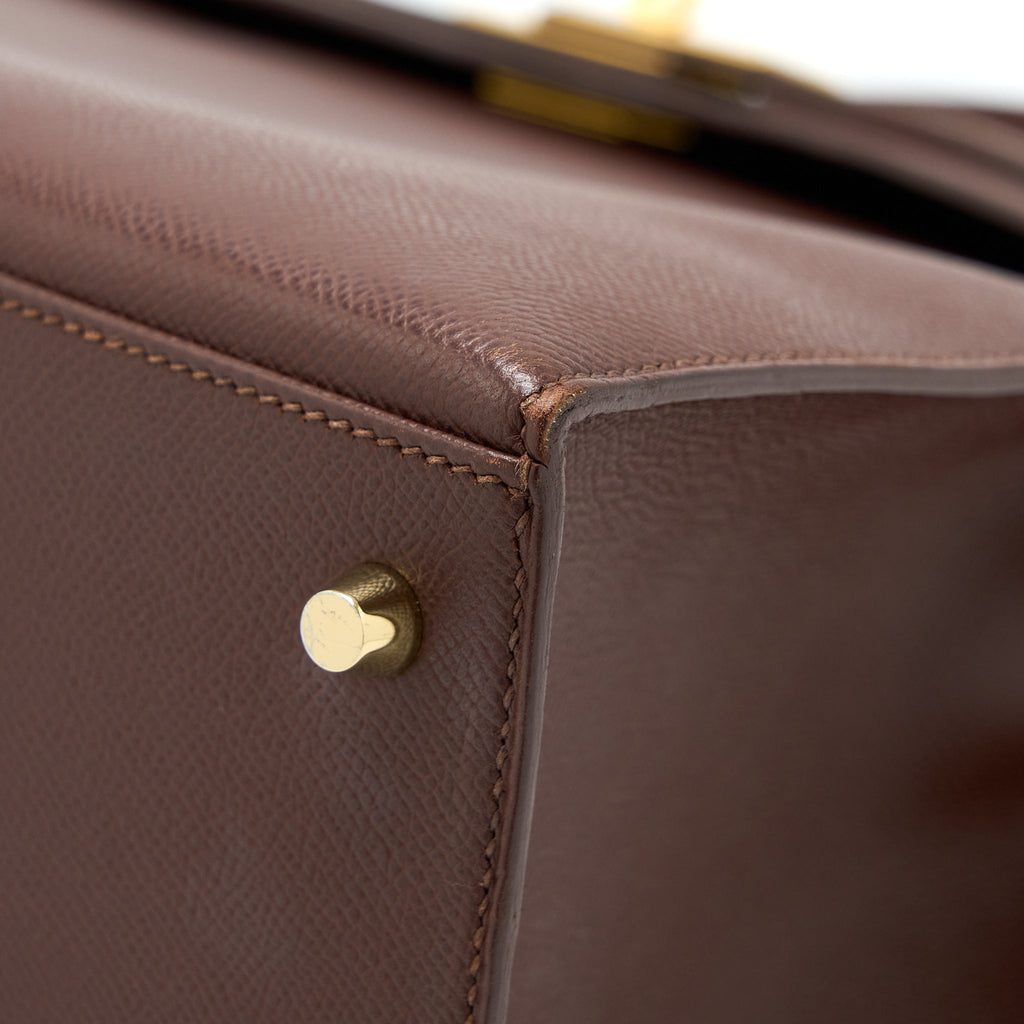 Hermes Kelly 40 Epsom chocolate GHW