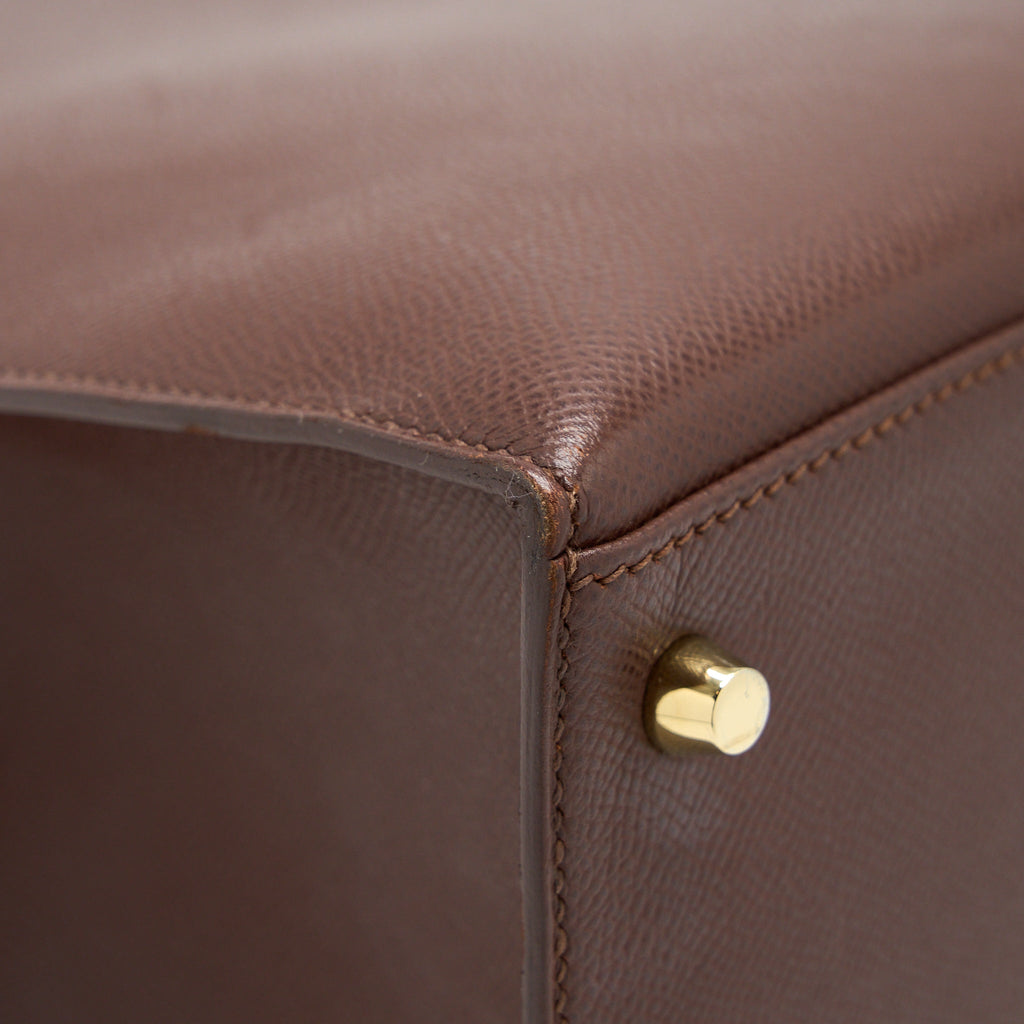 Hermes Kelly 40 Epsom chocolate GHW